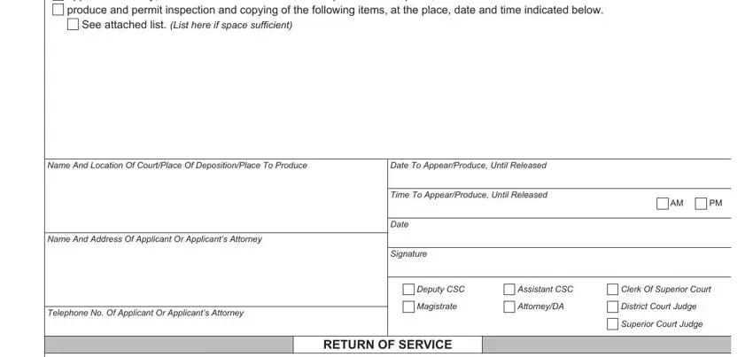 stage 2 to finishing subpoena duces tecum nc