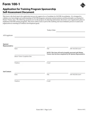 Nccer Form 100 1 Preview