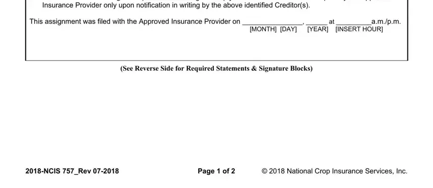 2016 ncis 757 form INSERTHOUR, MONTHDAY, YEAR, NCISRev, Pageof, and NationalCropInsuranceServicesInc fields to insert