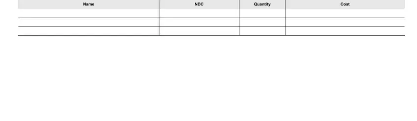 ncpdp claim format Name, NDC, Quantity, and Cost blanks to fill