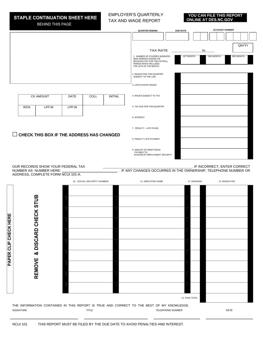 Ncui 101 Form first page preview