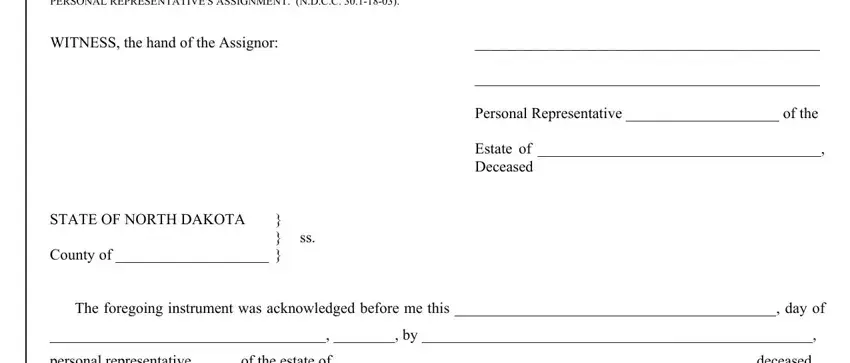 stage 3 to filling out appointment of personal representative form