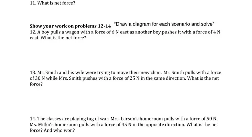 part 4 to finishing net forces worksheet