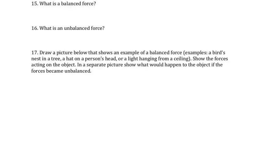 step 5 to filling out net forces worksheet