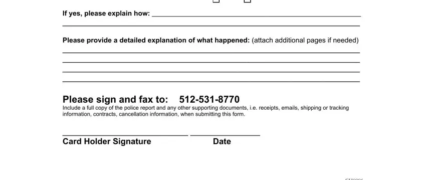 netspend login If yes please explain how, Please provide a detailed, Please sign and fax to  Include a, Card Holder Signature, and Date fields to fill out