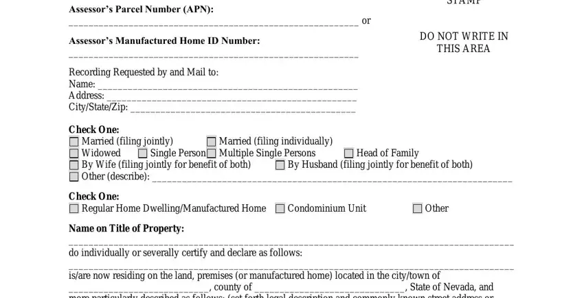filling out homestead form part 1