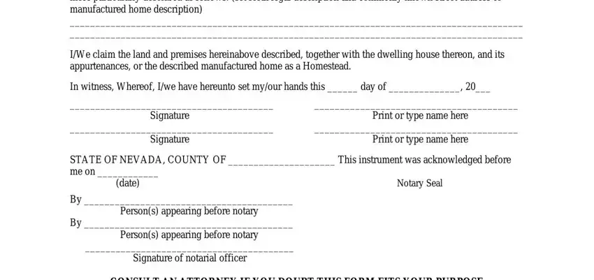 Completing homestead form part 2