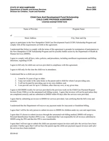 New Hampshire Form 2631 Preview