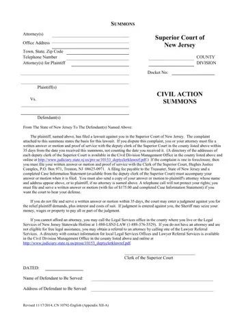 New Jersey Civil Form Preview