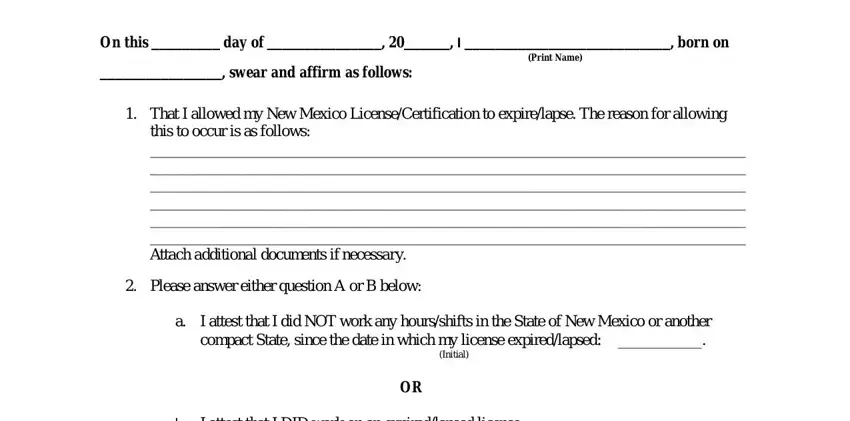 board of nursing in new mexico application form spaces to consider