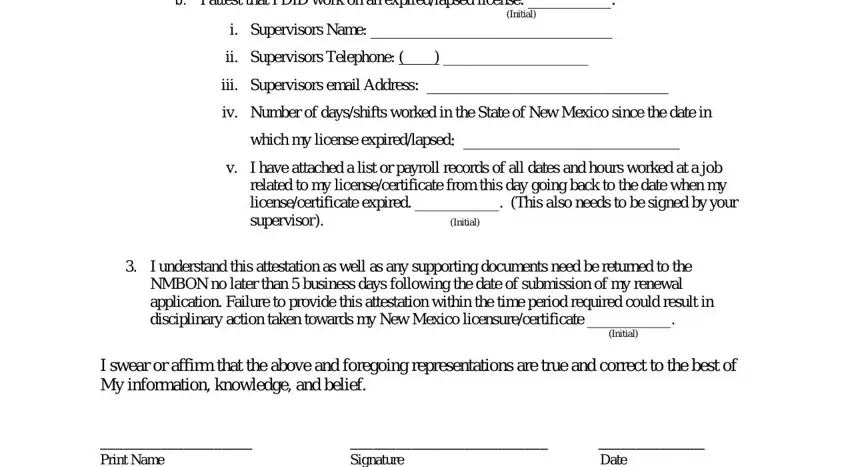 Entering details in board of nursing in new mexico application form step 2