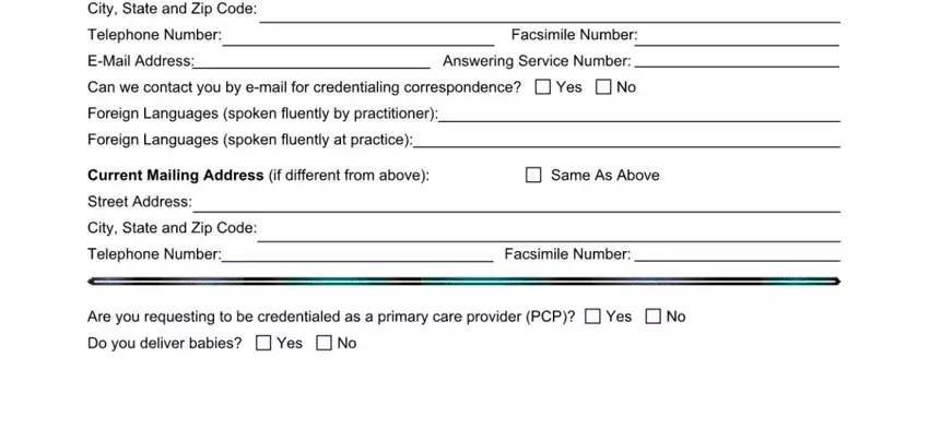 nm standardized credentialing application  blanks to fill