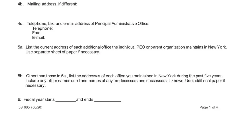 step 2 to finishing New York Form Ls 665