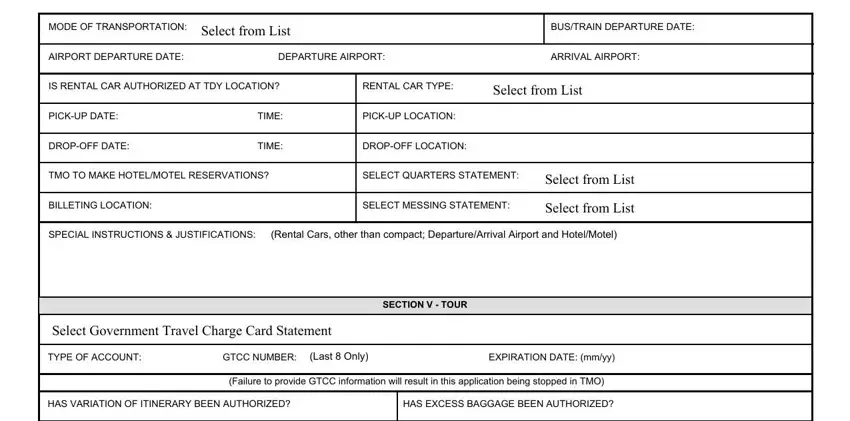 Filling out 336 air national guard form stage 4