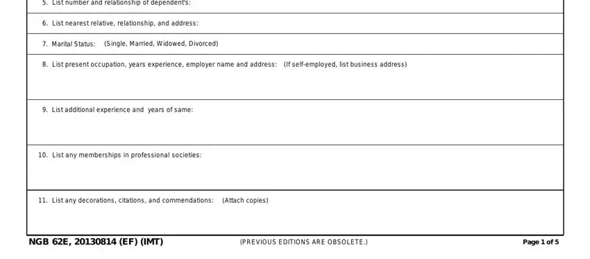 stage 2 to filling out fillable ngb 62e