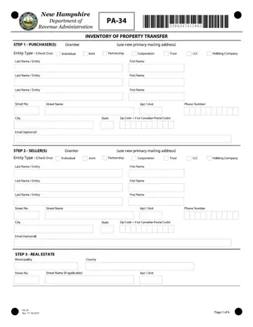 Nh Pa34 Form Preview