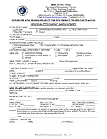 Nj Dep Well Search Form Preview