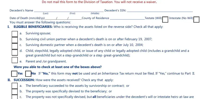 Filling out l 8 form nj part 2