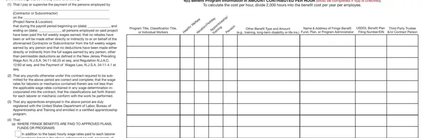 part 3 to entering details in certified payroll form nj