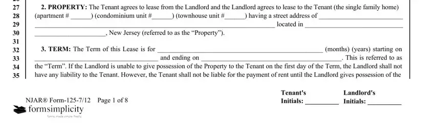 step 2 to completing new jersey association of realtors standard form of residential lease 2020