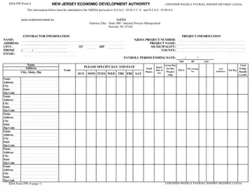 Njeda Certified Payroll Form Preview