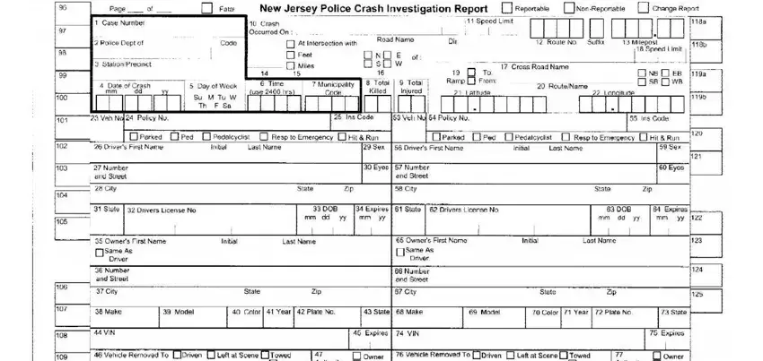 stage 1 to filling out nj crash report
