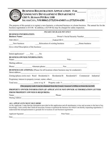 Nm Business Application Form Preview