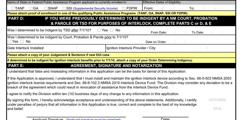 part 2 to filling out interlock fund assistance