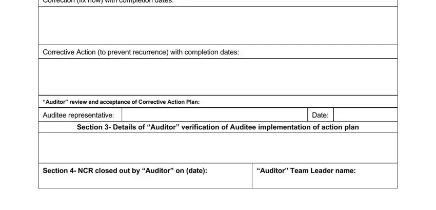 part 2 to entering details in non conformance report form