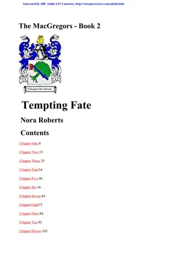 Nora Roberts Tempting Fate Form Preview