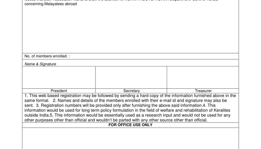 Filling out norka kerala part 3