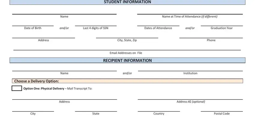 entering details in ncu transcript request online part 1