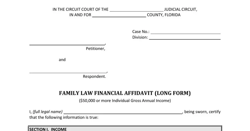 Filling in case cases florida stage 2