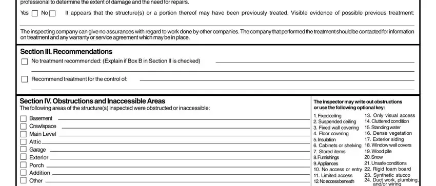 npma 33 form 2021 Yes, SectionIIIRecommendations, and Recommendtreatmentforthecontrolof blanks to fill out