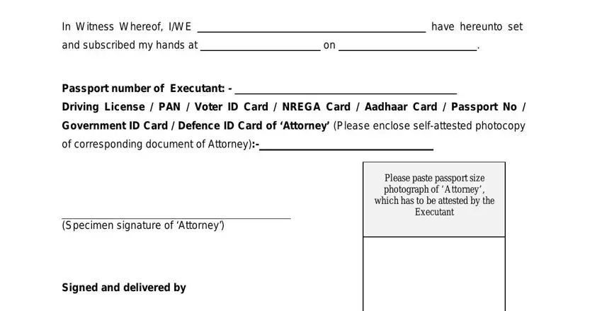 Filling out special power of attorney india nri sample step 4