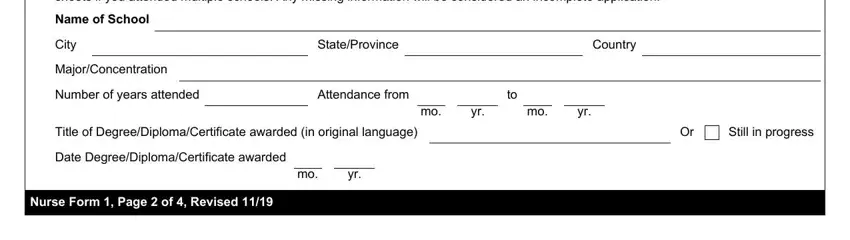 Completing ny board of nursing application step 5