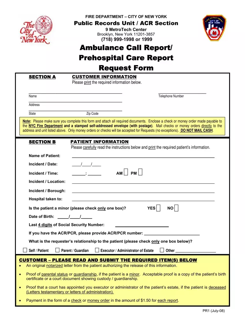 Ny Ambulance Call first page preview