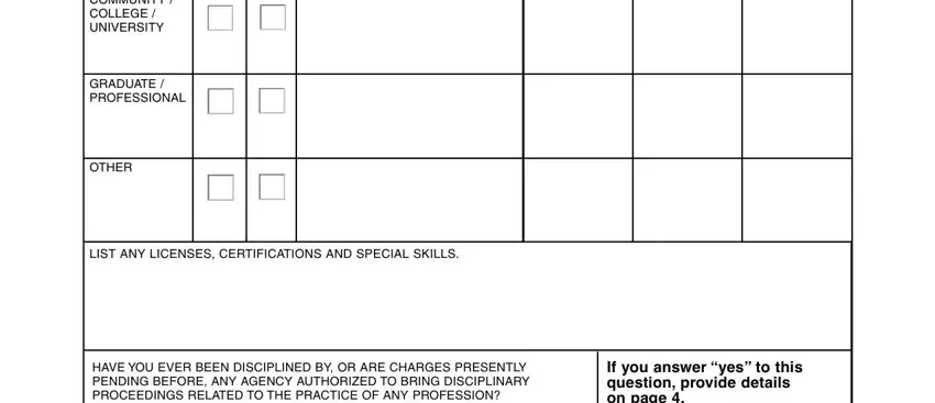 Filling out ucs 5 application form stage 2