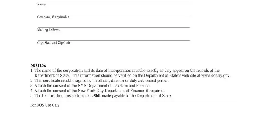 part 4 to finishing ny certificate of dissolution form