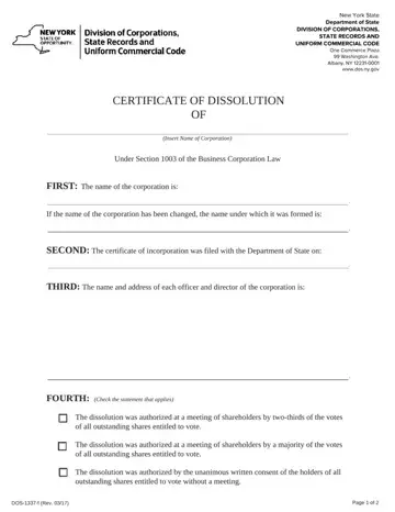 Ny Dissolution Certificate Preview