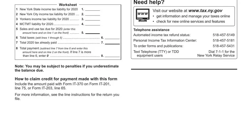 Entering details in new york it 370 part 3