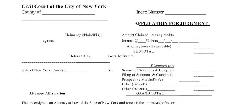  money judgment new york form spaces to fill in