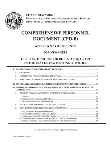Nyc Careers Comprehensive Document Form Preview