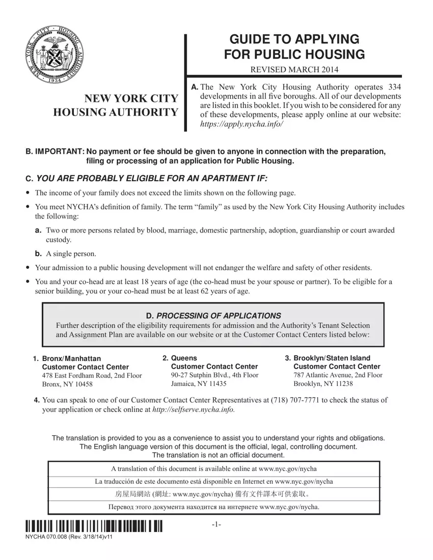 Nyc Housing Application Fill Out Printable PDF Forms Online