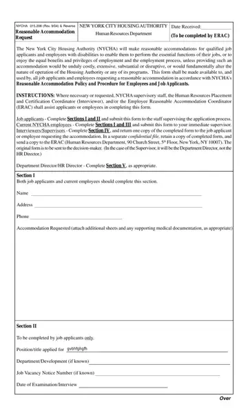 Nycha 015 208 Form Preview
