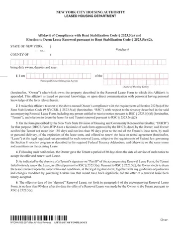NYCHA  Annual Recertification Form Preview