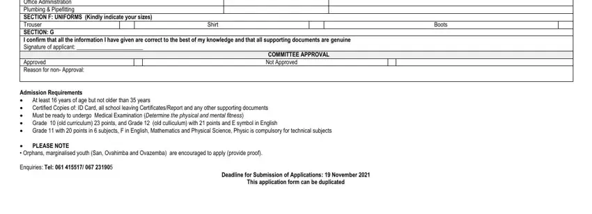 nys application form 2020 pdf Agriculture Horticulture  Crop, Shirt, Approved Reason for non Approval, Not Approved, COMMITTEE APPROVAL, At least  years of age but not, Admission Requirements    Must be, PLEASE NOTE, Orphans marginalised youth San, Enquiries Tel, Deadline for Submission of, and Boots blanks to fill out