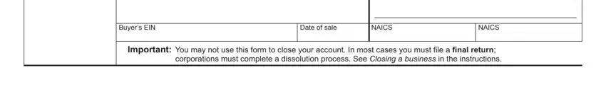 nys form 95 Buyers EIN, Date of sale, NAICS, NAICS, and Important You may not use this fields to insert