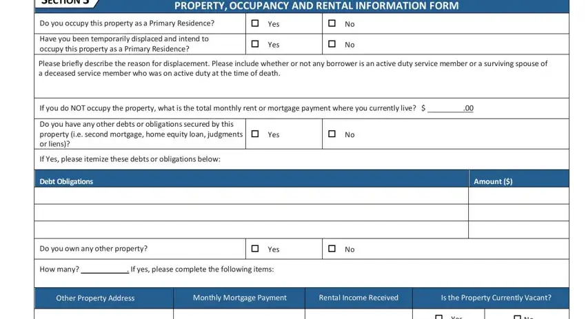 Filling in ocwen loan modification form part 3