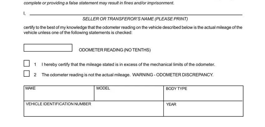 stage 3 to completing tennessee odometer disclosure statement